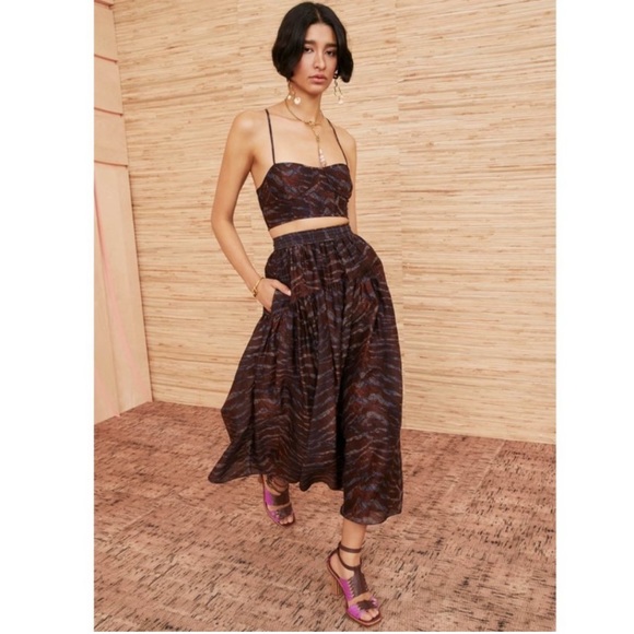 Ulla Johnson GIA Skirt Tiger Print Skirt U94/264/090 - Picture 8 of 12